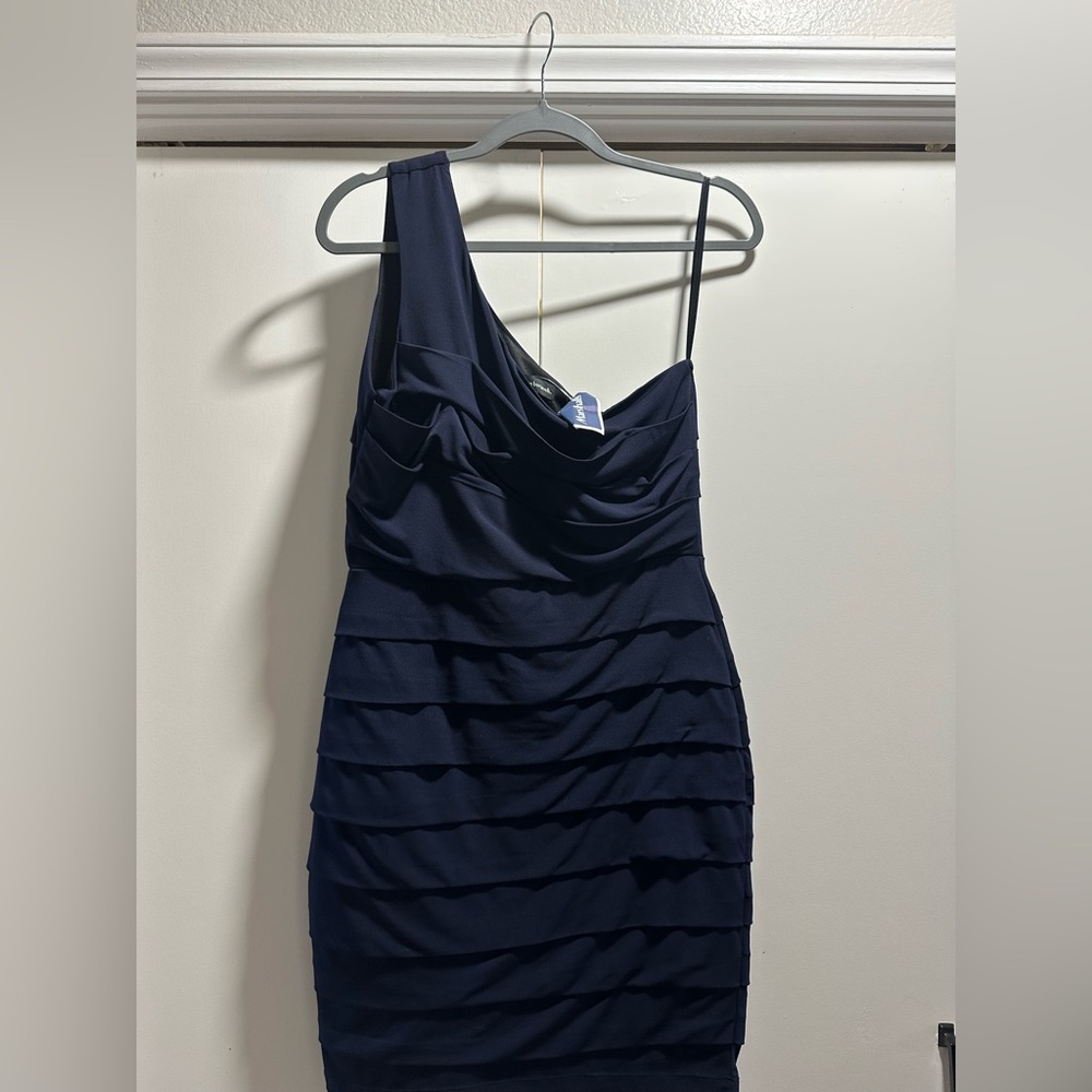 Marshalls Blue One-Shoulder Bodycon Cocktail Dress